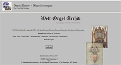 Desktop Screenshot of orgelarchiv.orgel-information.de